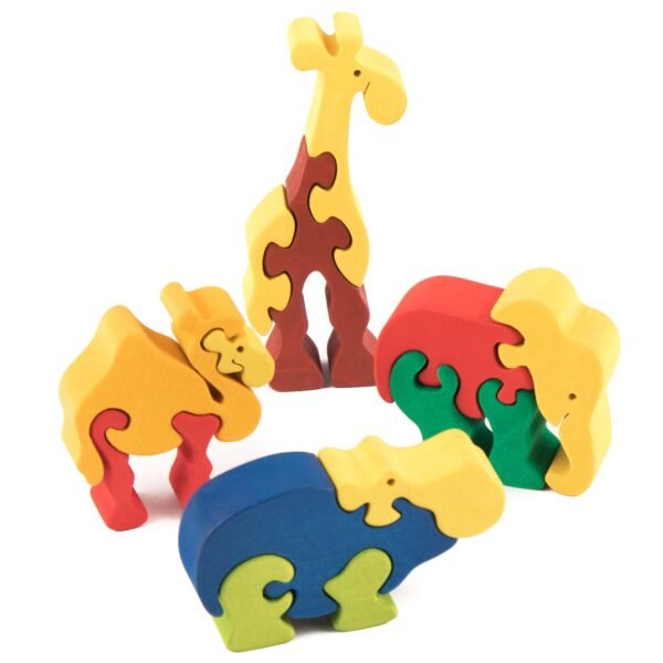 Montessori Wooden Animal Puzzle Board – Educational Toy for Kids