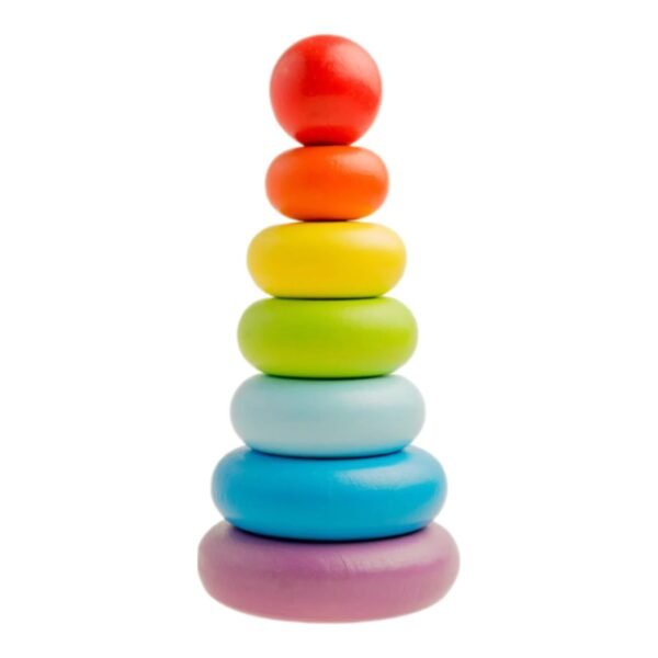 Kids Colorful Wooden Stacking Rings Toy – Montessori Learning Toy